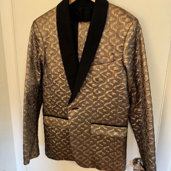 Mr. Turk Alfred Blazer- 40R Gold, Sisley Tux Trouser-33R - Picture 7 of 10